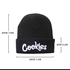 Letter Cookies Embroidered Knitted Hat Woolen Hat Pullover Warm Cold Hat